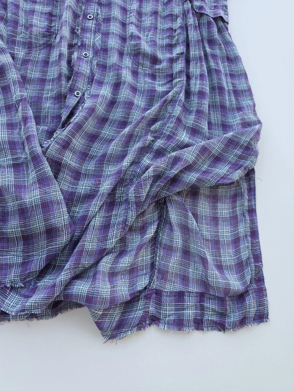 Free People We The Free Isabelle Plaid Maxi Shirt Dress Duster